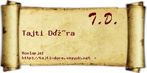 Tajti Dóra névjegykártya